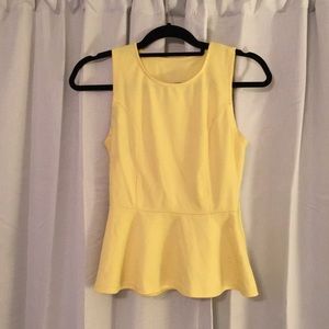Yellow peplum top